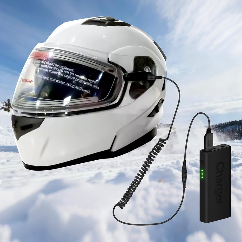 CHolic USB Port Snowmobile Heated Helmet Connector, 12v USB RCA Plug Heated Cord for Heated Most Electric Shields, Helmet, Visor Port (Kit) - Image 5